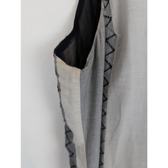 The Odells Maxi Dress Esmera Striped Lagenlook Boho Monochrome Black Gray Size S - Picture 11 of 14
